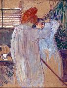 Henri de toulouse-lautrec Woman Combing her Hair oil painting reproduction